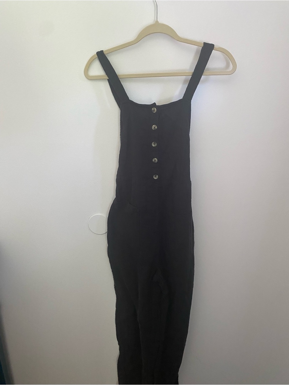 Billabong Black Button-Front Jumpsuit